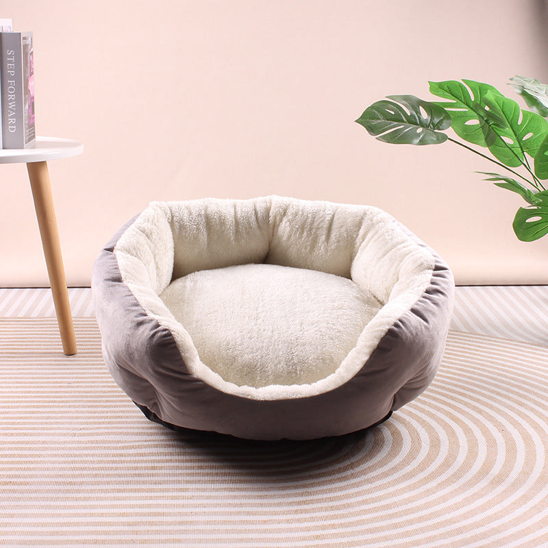 Hot pet cat nest machine washable Amazon winter warm plush kennel pet sofa mattress