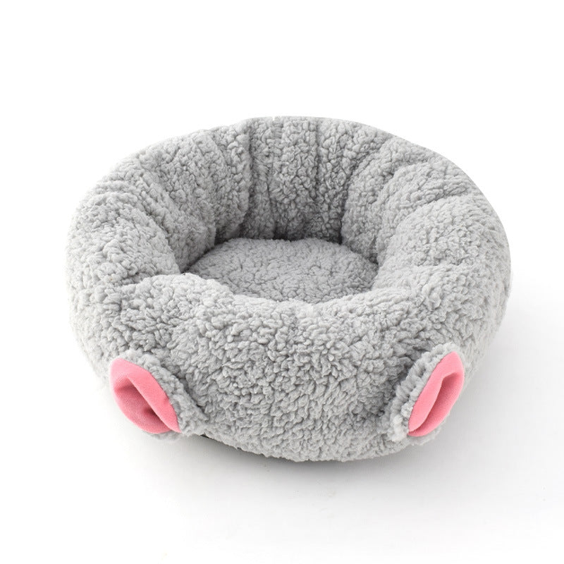 Cozy Fuzzy Enclosed Pet Bed for Cats and Dogs