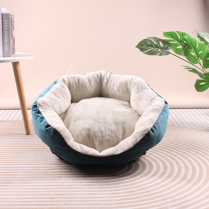 Hot pet cat nest machine washable Amazon winter warm plush kennel pet sofa mattress