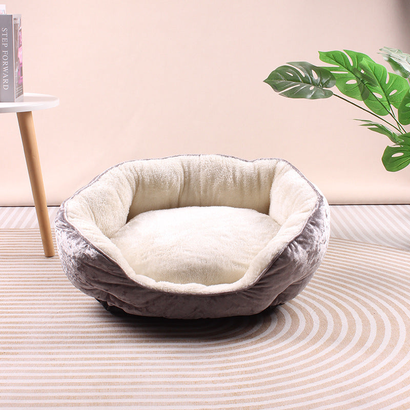 Hot pet cat nest machine washable Amazon winter warm plush kennel pet sofa mattress
