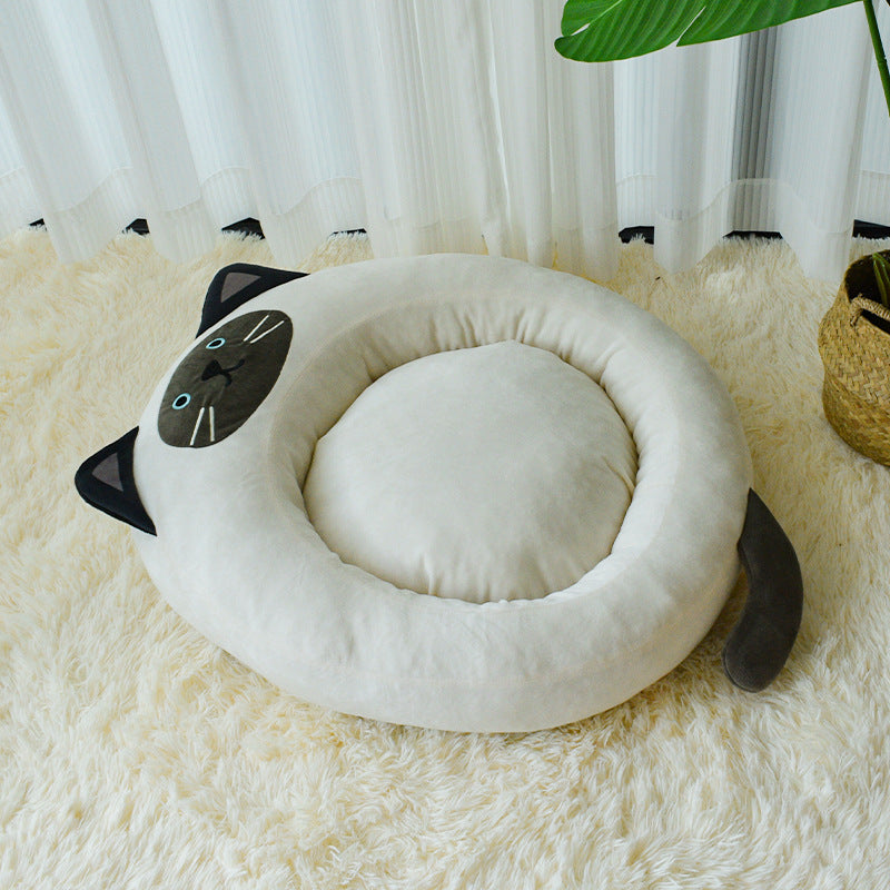 Cartoon Style Pet Bed for Cats and Dogs